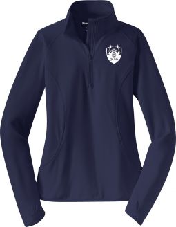 Sport-Tek Ladies Sport-Wick Stretch 1/2-Zip Pullover, Navy